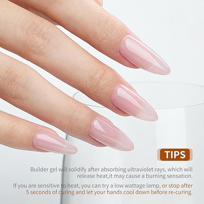 JODSONE Clear Builder Gel for Nails 16.5ml, Nail Strengthener Gel Polish for Thickening, Nail Extension, Apex Building, Repair and Long Lasting Nail Art Design Gift for Women