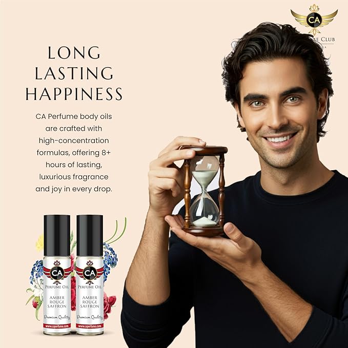 CA Perfume Impression of Oud Wood For Men Replica Fragrance Body Oil Dupes Alcohol-Free Roll-On 0.3 Fl Oz/10ml