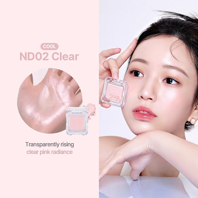 2aN Pure Glash Highlighter – Glass-Like Sheen Powder Highlighter for a Natural, Radiant Glow | Buildable, Long-Lasting, Lightweight Formula (CLEAR, 0.8oz)