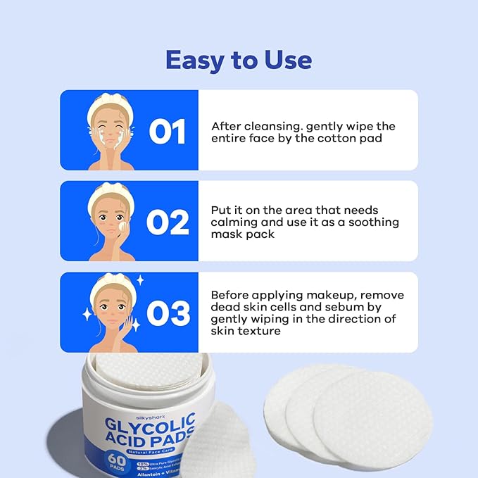 Glycolic Acid Resurfacing Pads (60 Count), 10% Ultra Pure + 2% Salicylic Acid, Exfoliating Peel Pads for Face, Effective Chemical Peel, Radiant Skin Renewal
