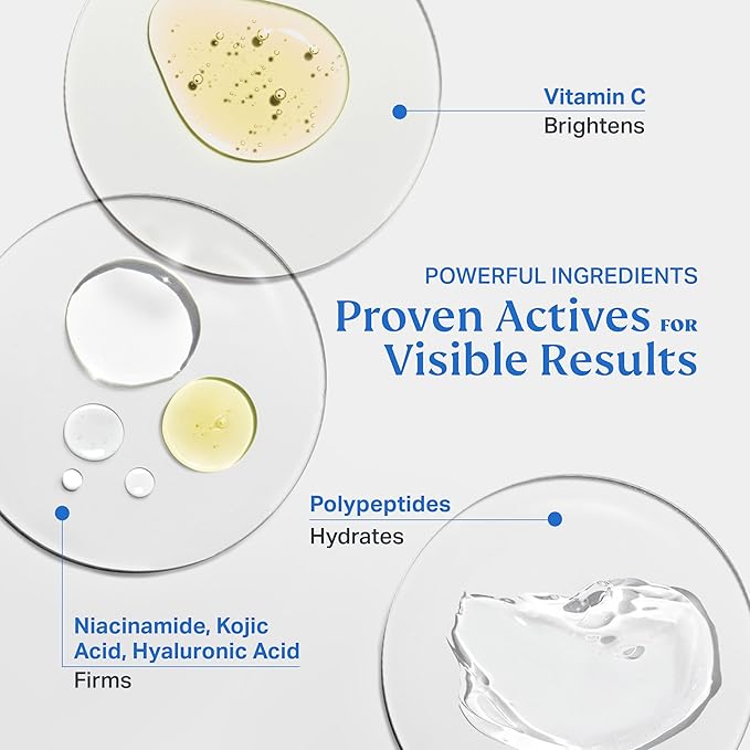 HYDRONOVA Total Rewind Sculpting Serum 1 fl oz | Line-Smoothing, Dark Spot Corrector | Vitamin C, Niacinamide, Kojic Acid, Peptides | Radiant Glow, Balanced Complexion | AM Formula