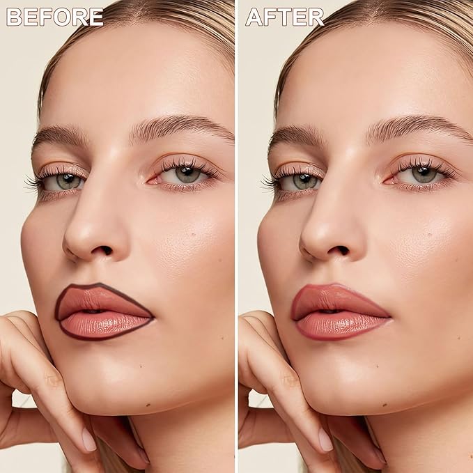 Lip Stain Peel Off - Lip Liner Waterproof, Lip Liner Stain Transfer Proof & Plumping, Moisturizing Non-Stick Cup Matte Finish Stay On All Day, Rose Color