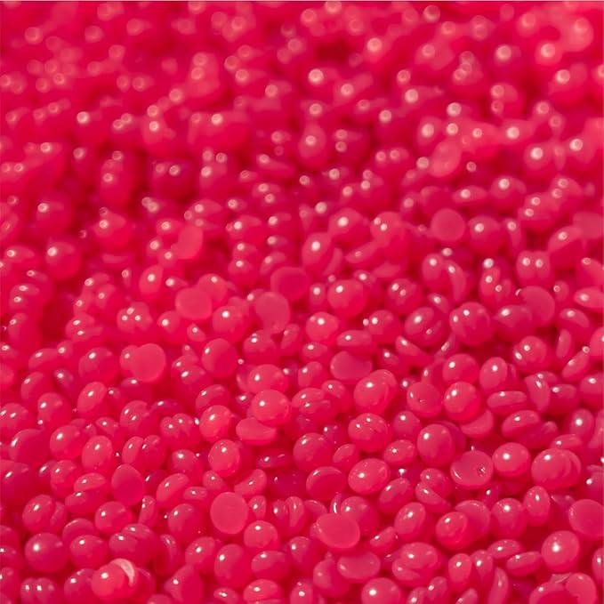 KoluaWax Hard Wax Beads for Hair Removal – Coarse Hair Formula – Face, Brazilian, Underarm, Back Chest, Bikini Waxing – Dragon Fruit & Hibiscus 1lb Refill for Wax Warmers & 10 Applicator Sticks 2 Pack
