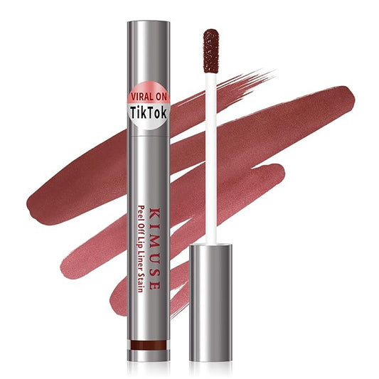 KIMUSE Peel Off Lip Liner Stain, Long Lasting Lip Tint Stain Peel Off, Waterproof, Transfer-Proof, Highly Pigmented Color Peel Off Lip Stain Liner, Matte Finish