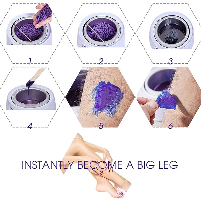 Hard Wax Beads for Hair Removal, Wax Beans for Sensitive Skin, 10 Oz/bag (Lavander), Ideal for Brazilian Waxing, Pearl Wax for Eyebrow, Bikini, Legs At Home