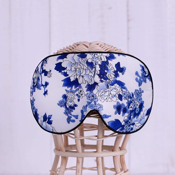Feel 100% Pure Silk Eye Mask Sleep Eye Mask Eye Cover Eyeshade Sleeping Eye Mask Floral Colors (#39)