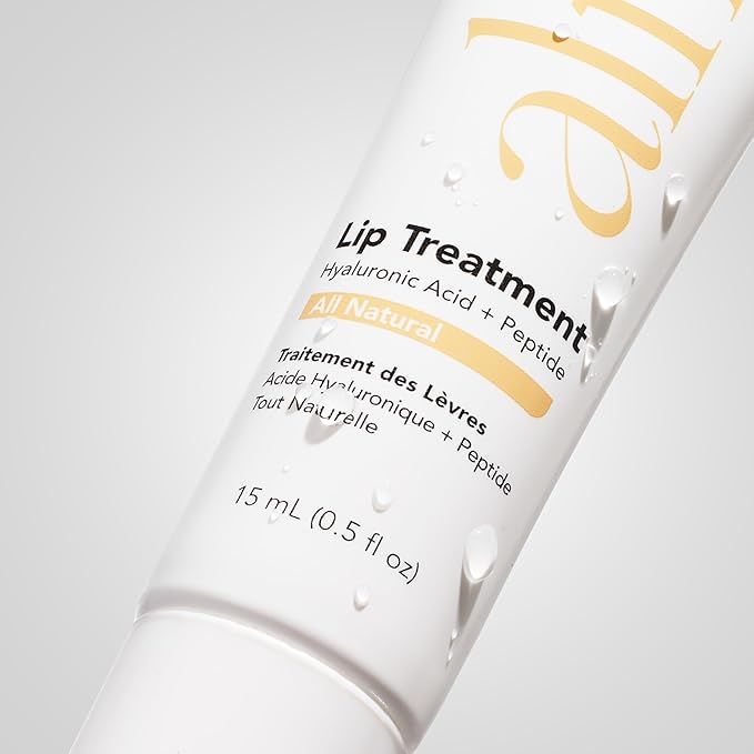 Alfie Hyaluronic Acid Lip Booster -Natural Flavor -15ml/0.5 Fl. Oz -Peptide Lip Treatment -Lip Plumper and Filler -Lip Serum and Moisturizer -Lip Volume Hydrating Treatment -Vegan Friendly, Non-Toxic