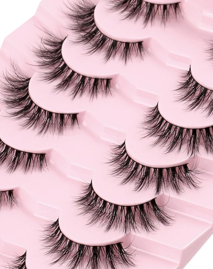 Cat Eye Lashes False Eyelashes Mink Lashes Wispy Eyelashes Natural Look Fake Eyelashes Mink Lashes Fluffy False Lashes UP8