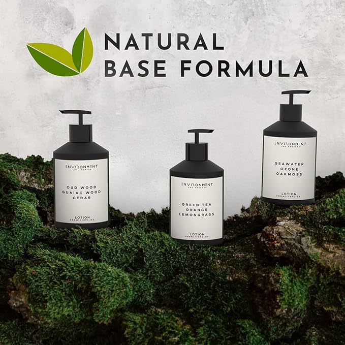 ENVIRONMENT Inspired by 5-Star Hotels HCS Lotion, 300ml Luxury Scented (Sandalwood | Vanilla | Amber) Bathroom Luxury, Men & Women High-End Body Lotion, Hand Cream, Dry Skin Treatment