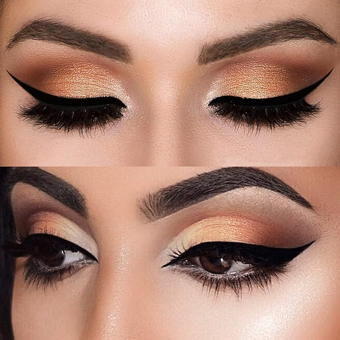 Eyeliner Brush Fine Angled - PRO Precision Gel Eye Liner Makeup Brush -Ultra Thin Slanted Flat Angle - Premium Cruelty Free Synthetic Bristles (E835 Purple)