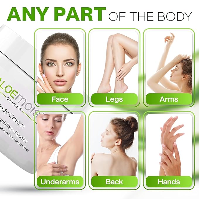 Organic Aloe Vera Lotion - Face & Body Moisturizing Cream with Natural Aloe Vera, Vitamin E Oil, Vitamin C, Retinol Cream, Shea Butter – Anti Aging Face Moisturizer for Women, Dry Skin (2 oz)