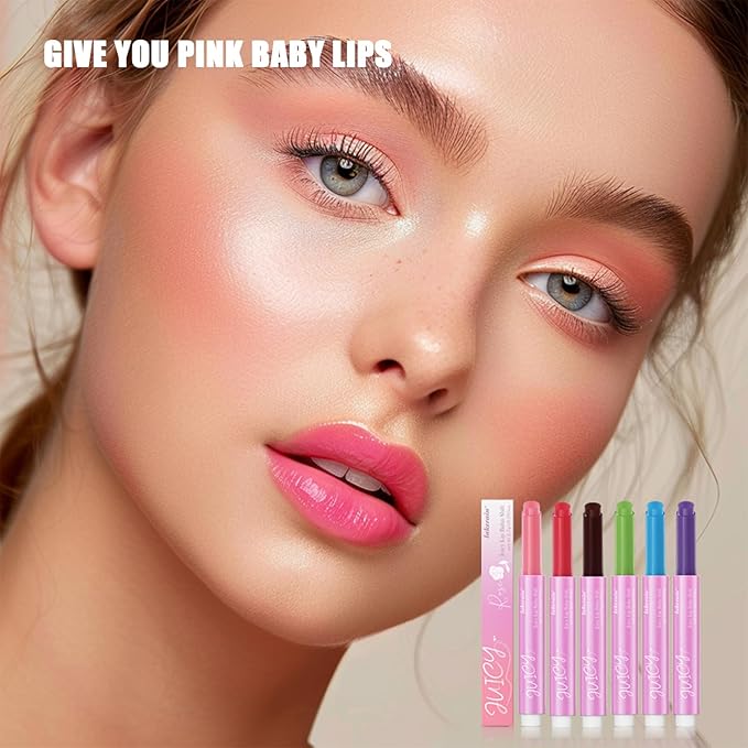 Juicy Lip Plump Shift, Click Melting Lip Balm Lasting Tint Hydrating & Nourishing Lip Care Moisturizer Glossy Color Changing Lip Gloss Non Sticky Lipstick Vegan Tinted Lip Balm (#4 Kiwifruit)