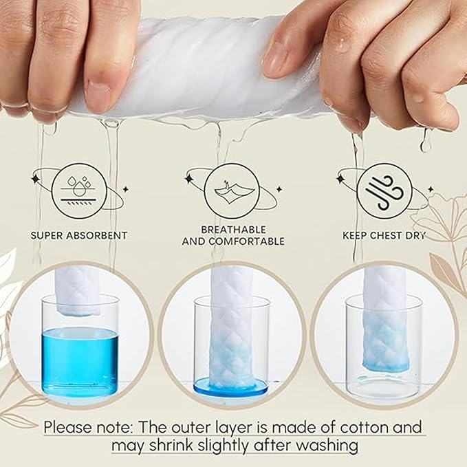 Boyiee 9 Pcs Cotton Bra Liners 3 Layer Reusable Washable Under Breast Sweat Absorber Pads for Woman