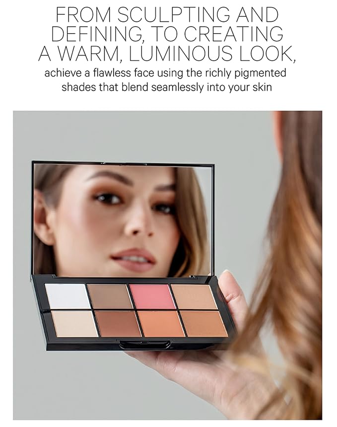 Kevyn Aucoin Sculpt and Define Contour Book Volume 4: All-in-one makeup artist palette compact. Defines facial features. Eyes, cheekbone, nose & jawline. Highlighters to glow. All skin tones & shapes.