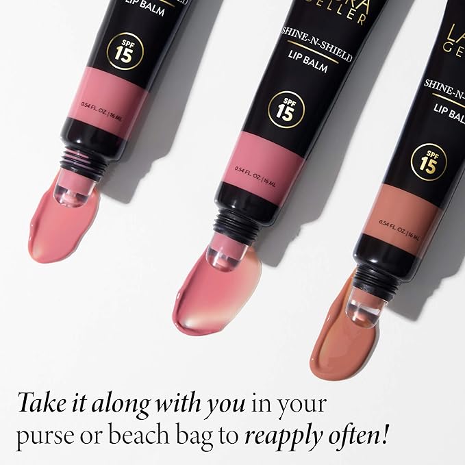 LAURA GELLER NEW YORK Shine-n-Shield Lip Balm SPF 15, Golden Hour - Nourishes, Hydrates & Protects Lips