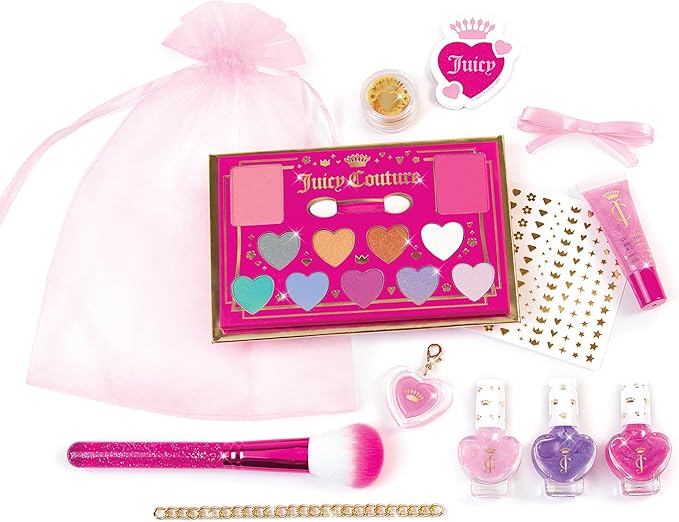 Make It Real: Juicy Couture Luxe Cosmetic Set - Lip Gloss Charm Bracelet, Nail Polish, Eyeshadow, Head to Toe Glam, Makeup Kit, Girls & Kids Ages 8+