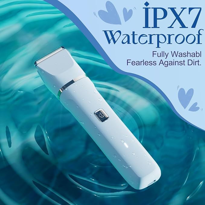 Electric Shaver for Women - Body Hair Trimmer Shaver for Women's Grooming, Wet & Dry Use Groomer, Dusk Razor for Women, Ladies Electric Razors for Legs, Female Trimmer for Private Area, Blue