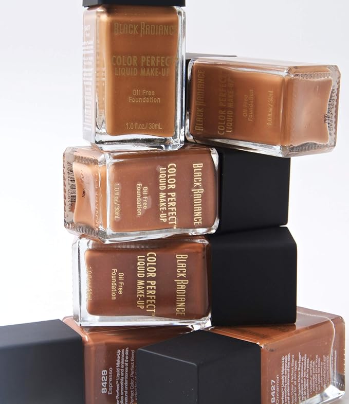 Black Radiance Color Perfect Liquid Full Coverage Foundation Makeup, Rum Spice, 1 Ounce