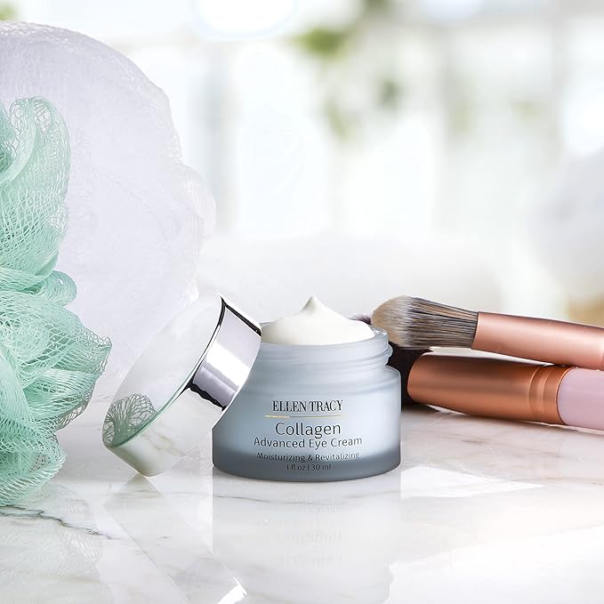 ELLEN TRACY Collagen Eye Cream | Advanced Moisturizing & Renewing Cream for Removing Dark Circles and Puffiness Under Eyes | Collagen, Dimethicone, 30 ML, 1 FL Oz