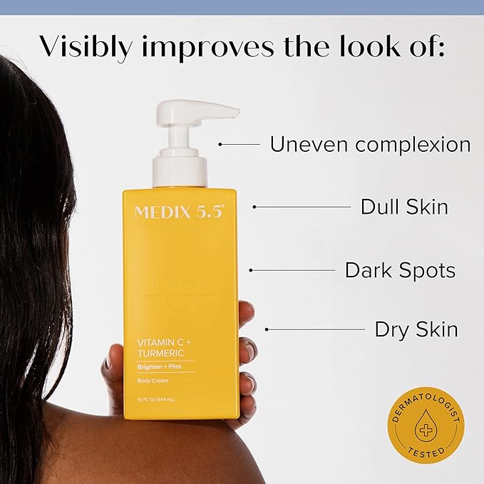 Medix 5.5 Vitamin C Cream Face Lotion & Body Lotion Moisturizer | Anti Aging Skin Care Firming & Brightening Cream Diminishes The Look Of Uneven Skin Tone, Age Spots, & Sun Damaged Dry Skin, (2-Pack)