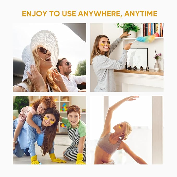 24k Gold Eye Treatment Maks 60PCS Under Eye Patch Cooling Under Eye Pads for Brightening Repairing and Refreshing Your Skin Under Eye Mask, Beauty Skin Care(gold)