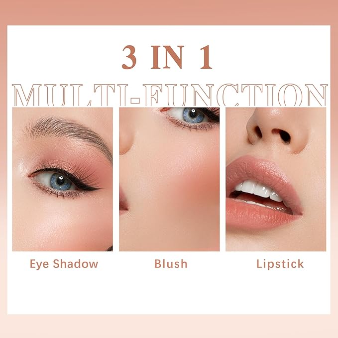 Blush Stick for Cheeks Makeup,Waterproof Cream Blush Face Stick Multi-Use Lip and Cheek Tint,Matte Finish Lightweight Easy to Blend Natural Cream Blusher for All Skin Tones-Glistening Peach