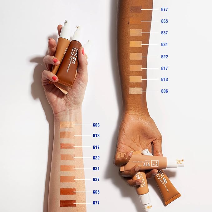 3INA 613 Tinted Moisturizer for Face with SPF 30 - Nude - BB Cream with Light to Medium Coverage - Hyaluronic Acid Moisturizer for All Skin Tones - Vegan, Cruelty and Paraben Free Make Up - 1 oz