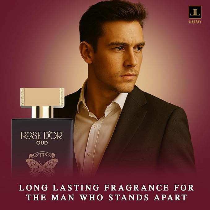 Liberty Oud Eau de Parfum for Men, 3.4 Oz,Rose Dyor Anniversary Edition, Luxury Woody Oud Perfume with Premium Scent for All-Day Freshness, Perfume for men, arabian,perfumes arabes para hombres