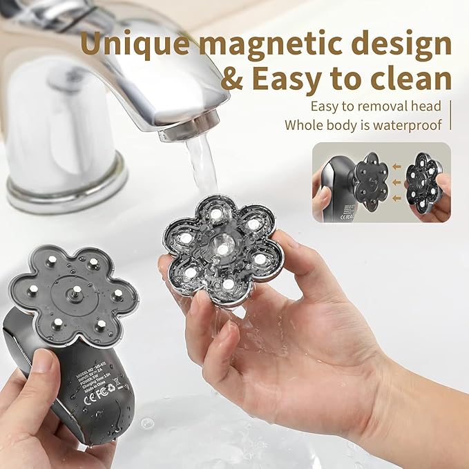 Head Shavers for Bald Men: 5-in-1 Electric Razor - IPX7 Waterproof Shaving Grooming Kit for Balder - Turbo Speed & Precision Blades (Gray Black)