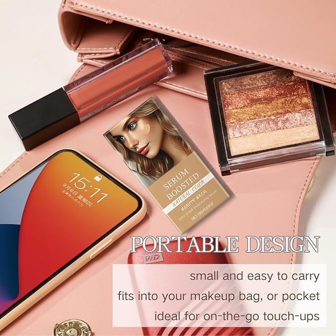 Be auty Balm Skin Tint Stick - Tinted Moisturizer for Face - Multi-Use Foundation Stick Full Coverage - Tinted Solid Serum Foundation Balm for Contour Concealer, Natural Finish