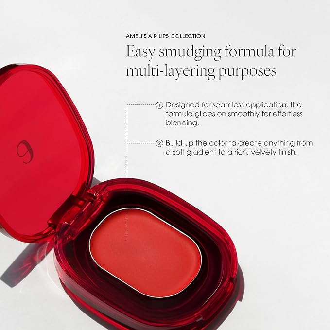 AIR LIPS 817 APRICOT CHEESE, Lip & Cheek, Natural Soft Matte Finish & Buildable, Airy Formula (1.2g, 0.003 oz.)