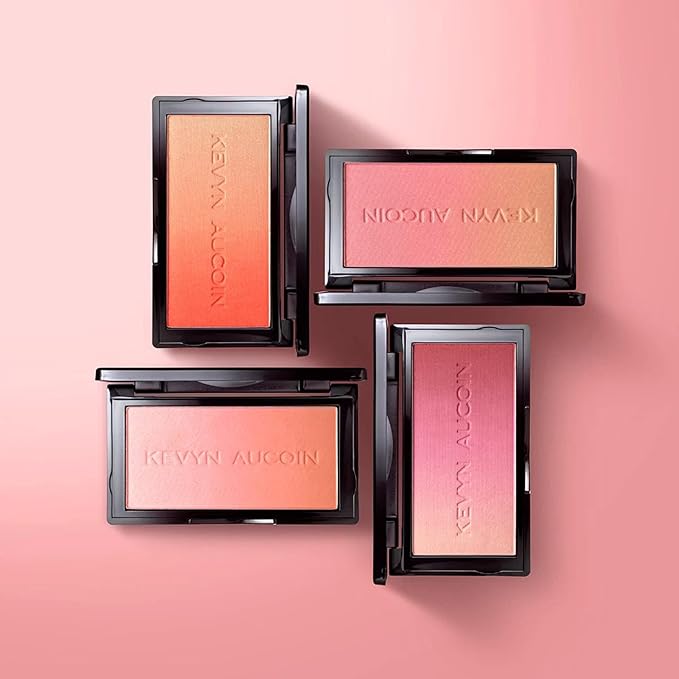 Kevyn Aucoin The Neo-Blush, Rose Cliff: Blush makeup compact. Trio palette of gradient colors. Blends pearl, satin & matte finishes for highlighting cheeks. Personalized looks. Natural to pop of color