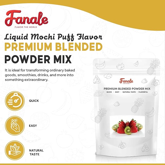Fanale Premium Mochi puff Bubble Tea Flavoring Powder | Perfect for Baking, Smoothies, Desserts and Drinks | Instant Flavoring Powder for Boba Milk Tea - 2.2 Pounds (Pack of 1)