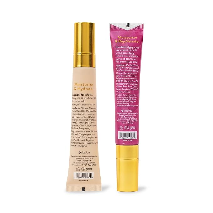 Lip Duo by Dr. Anna Cabeca - Julva Revitalizing Feminine Cream Personal Moisturizer and Julva Kiss Lip Renewal Complex