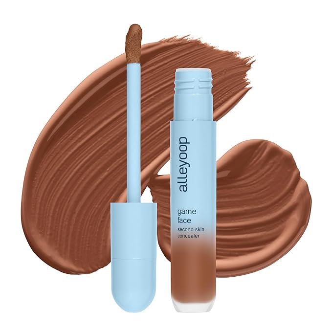 Alleyoop Game Face Concealer Makeup, Lightweight to Medium Buildable Coverage Under Eye Concealer, For Blemishes, Crease-proof and Hydrating with Smooth Second Skin Finish - Energetic