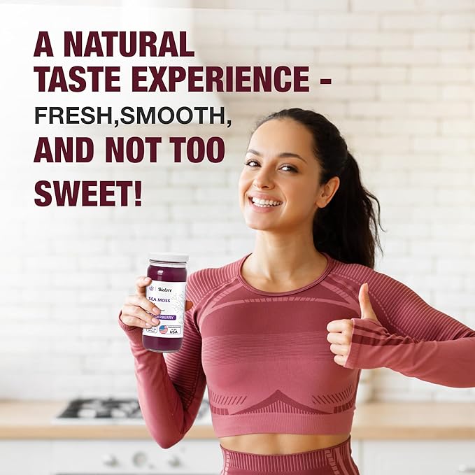 Biolore Sea Moss Gel - Elderberry 16oz, Wildcrafted Irish Seamoss with Essential Vitamins & Trace Minerals, Vegan Superfood Made in USA