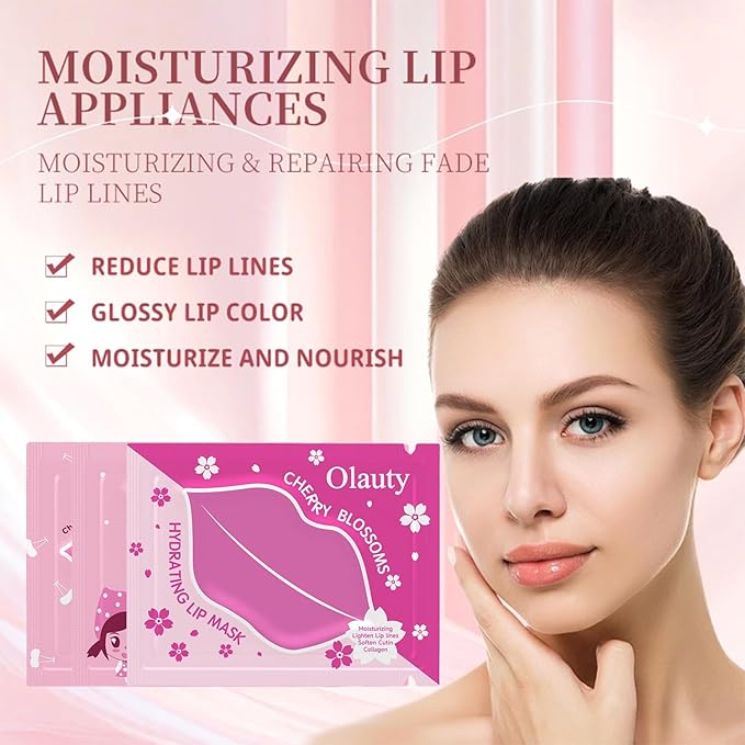 Eakroo 30 Pairs Collagen Crystal Pink Lip Masks, Collagen Lip Pads for Dry and Cracked Lips, Moisturizing Lip Care Gel Pads Remove Dead Skin, Minizes Lip Fine Lines, Lighten Lips, Plump Your Lips