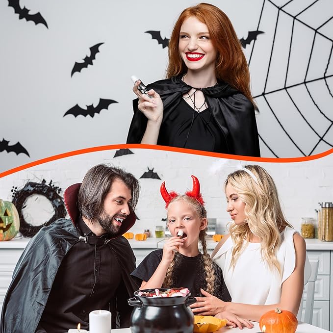 80 Pcs Halloween Lip Balm Ghost Spiderweb Skull Bat Lip Moisturizers for Halloween, 4 Styles