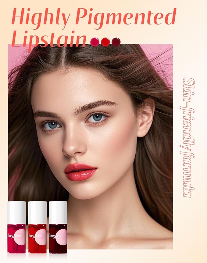 Lip Tint Stain Set, Lip Stain Long Lasting Lightweight Waterproof, Transfer-Proof, Non-sticky, Lip Makeup Matte Finish