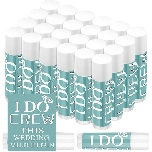 24 Pcs Bachelorette Lip Balm I Do Crew Wedding Party Gifts Bachelorette Lip Balm Gift Wedding Favors for Bachelorette Wedding Party Guest Supplies (Green)