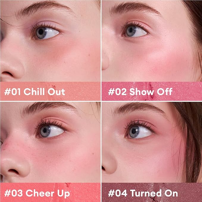 ITY Mood Blush, Blush for Cheeks Makeup,Moisturizing Creamy Blush Dual Funtions, Highly Spreadable, 0.18 oz (5.2g) in Turned On