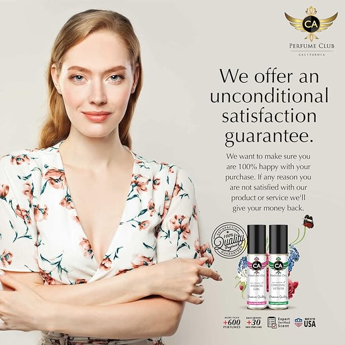 CA Perfume Club Impression of Christian Santalwood Noir For Women & Men Replica Body Oil Dupes Fragrance Clone Alcohol-Free Grand Quality Sample Size Type For Parfums Cologne 0.3 Fl Oz/10ml, 1