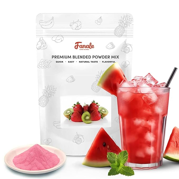 Fanale Premium Watermelon Bubble Tea Flavoring Powder | Perfect for Baking, Smoothies, Desserts and Drinks | Instant Flavoring Powder for Boba Milk Tea - 2.2 Pounds (Pack of 20).