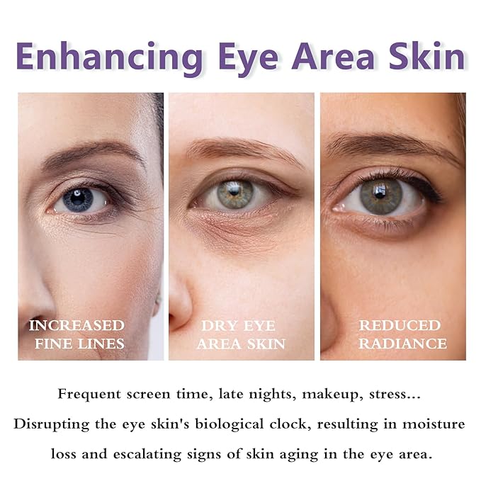 3 Pack Eye Cream Hydrating & Repairing with Hyaluronic Acid & Peptides - Moisturizes, Smooths Fine Lines, Enhances Elasticity (Each 0.529oz | 15g)