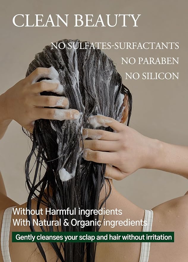 laferme Laminaria Shampoo with Organic Ingredient, Korean Clarifying Shampoo, Hydrating for Dry Hair, Strengthening for Weak Hair, Sulfate & Paraben-Free, for Women & Men,16.9 FL. OZ, Pine Eucalyptus