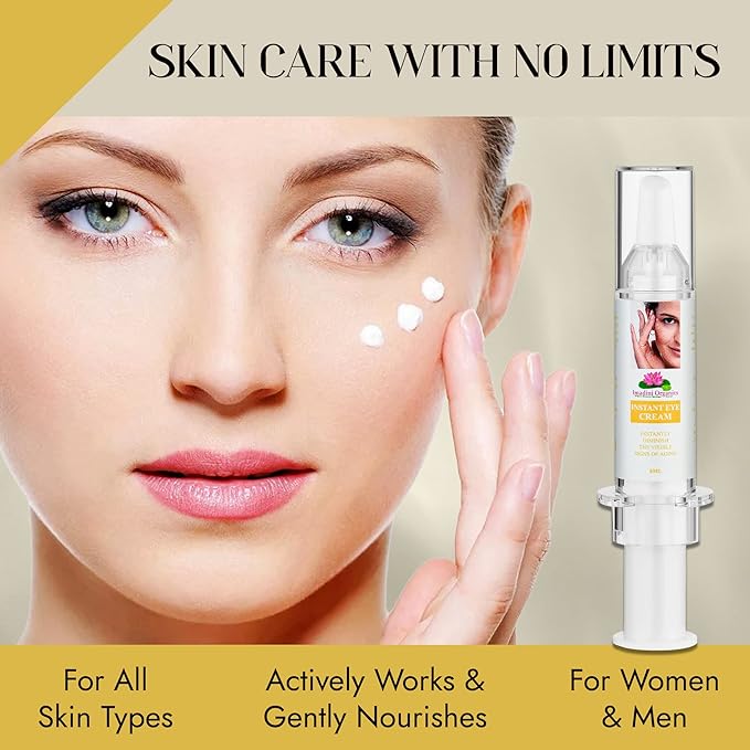 Imadini Natural Eye Wrinkle Cream, Remove Eye Bag Dark Circles, Reduce Puffiness & Eye Wrinkle, Ideal Eye Bag Cream For Both Men & Women– 8ml