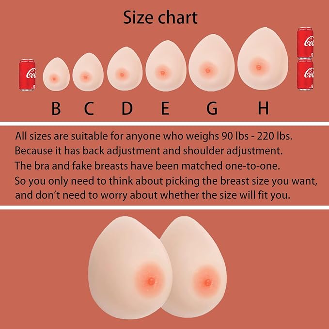2 In 1 Silicone Breast Forms Pocket Bra Fake Boobs Fake breasts Silicone Breastplate