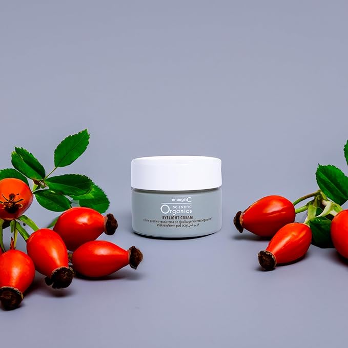 emerginC Scientific Organics Eyelight Cream - Stem Cell Eye Cream with Antioxidants - Anti-Aging Eye Cream Targets Dark Under-Eye Circles for Visible Glow (0.5 oz, 15 ml)