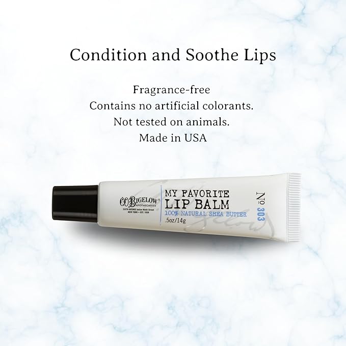 C.O. Bigelow My Favorite Lip Balm Trio, Lip Balm Tubes for Dry Lips, Moisturizing Lip Care with Shea Butter, Bulk Lip Balm 3 Pack, 0.5 oz Each