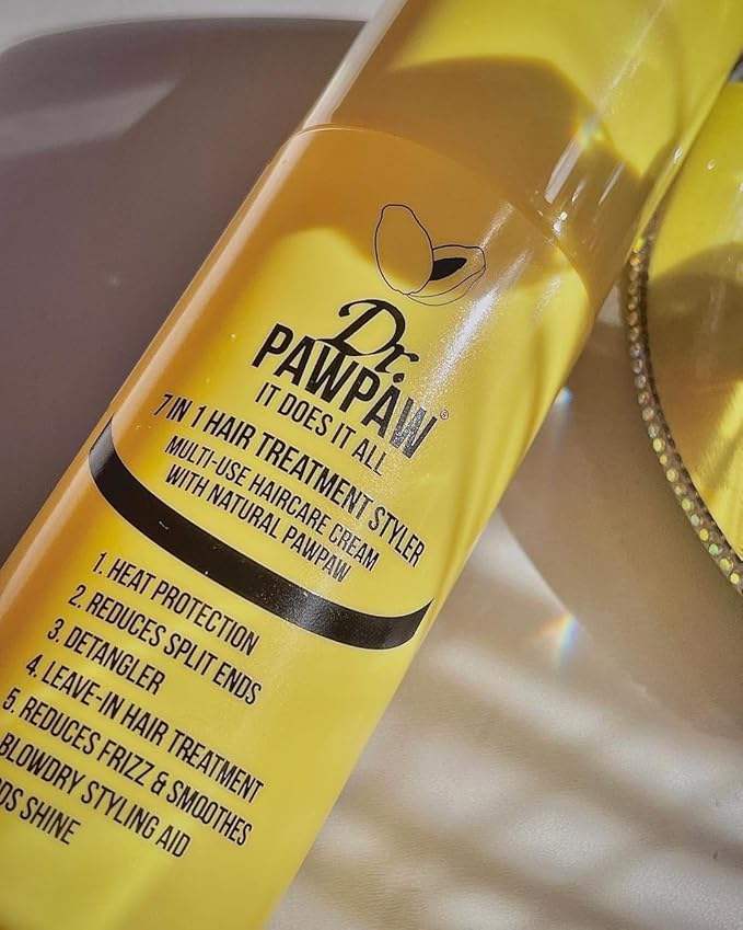 It Does It All: 7 in 1 Hair Treatment Styler with Papaya, Aloe Vera, Coconut Oil, Vegan & Natural (6 x 150 ml)